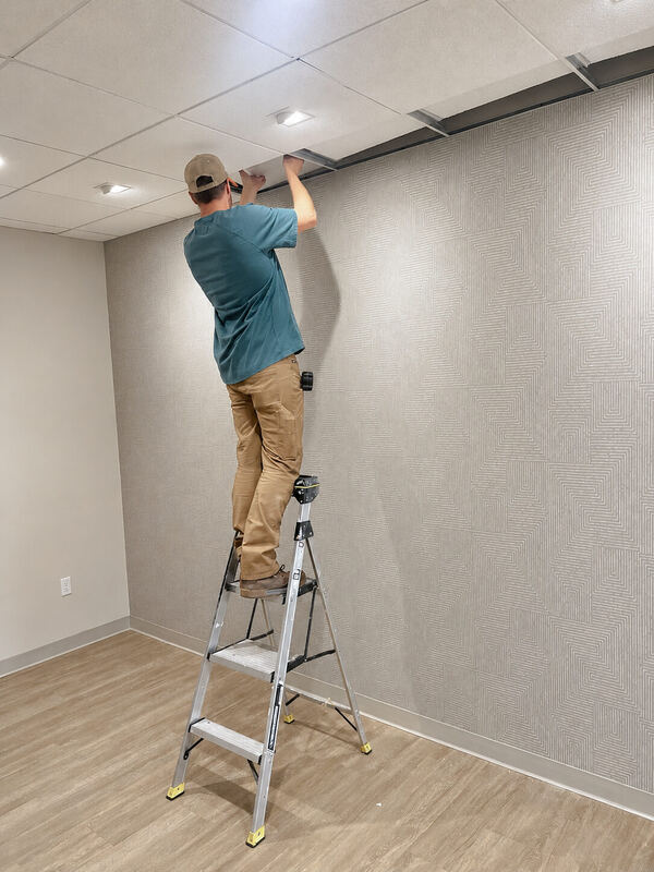 Trimming into the ceiling grid